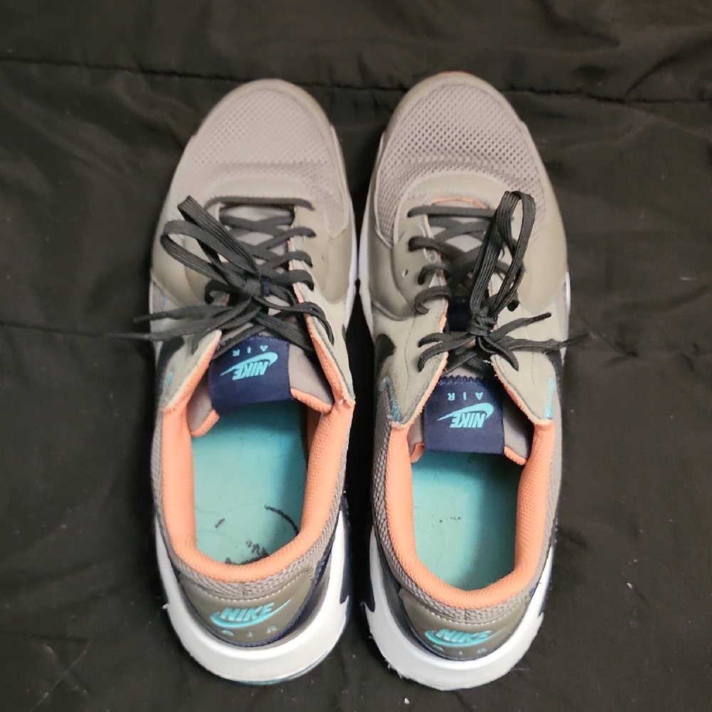 Nike Mens Air Gray and Orange Sneakers
